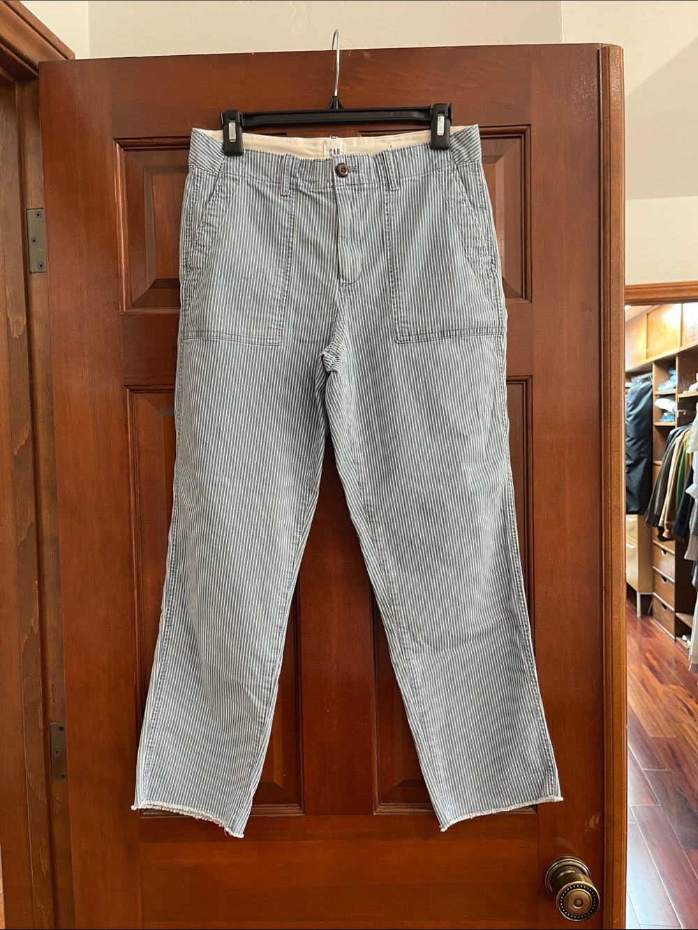 GAP Striped Straight surplus khaki pants size 6 - Picture 1 of 5